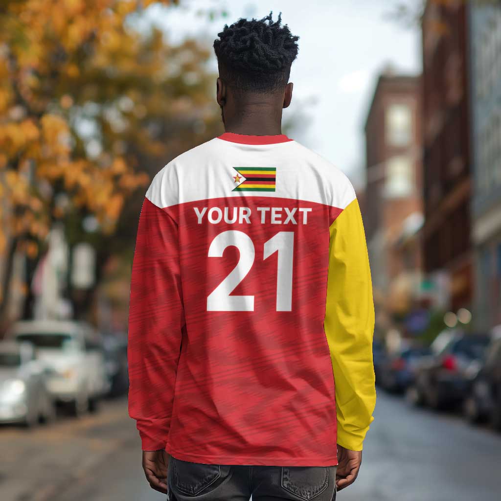 Custom Zimbabwe Cricket Spirit 2026 Long Sleeve Shirt World T20 Edition - African Pride