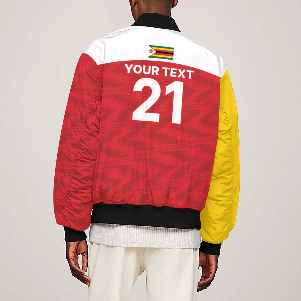 Custom Zimbabwe Cricket Spirit 2026 Sleeve Zip Bomber Jacket World T20 Edition - African Pride