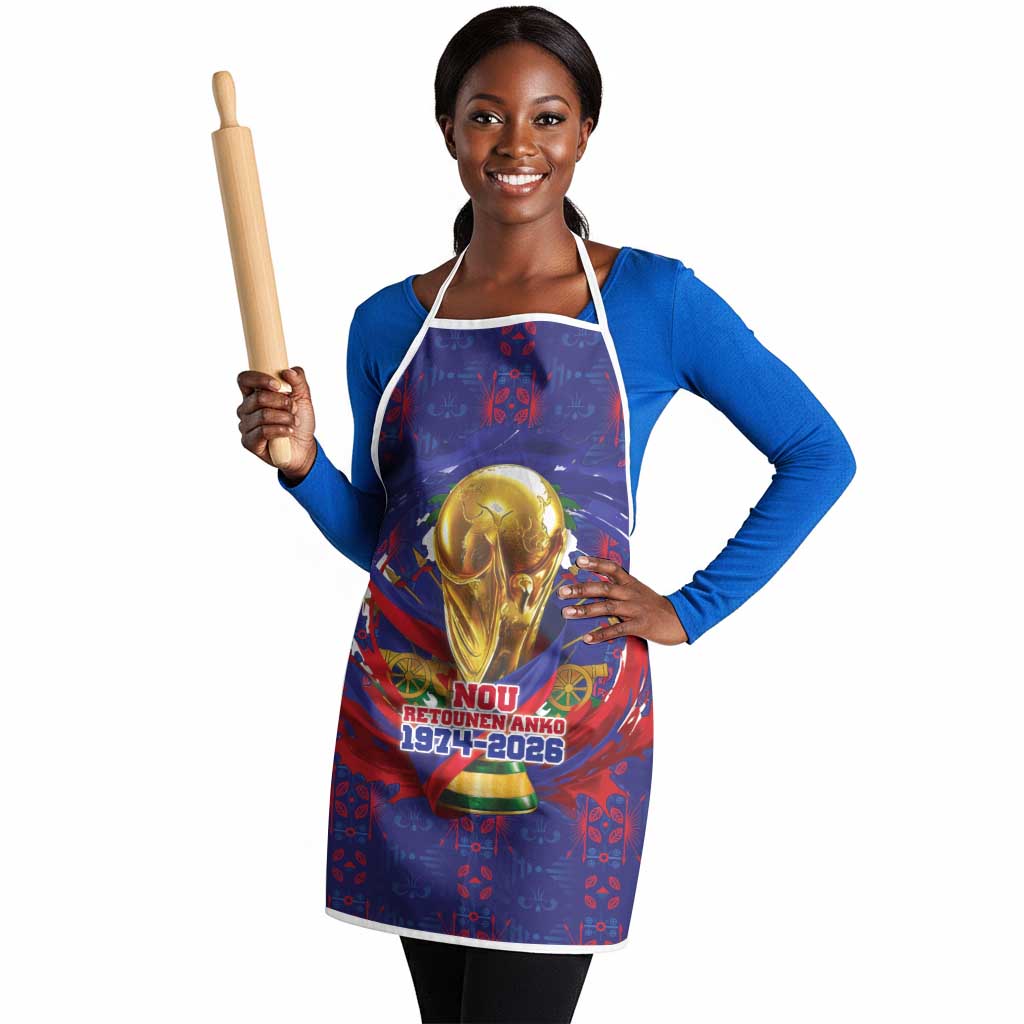 Haiti Grenadye Alaso Apron Blue Nou Retounen Anko 1974-2026 - African Pride