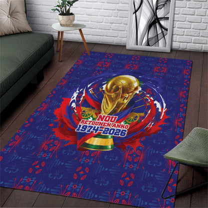 Haiti Grenadye Alaso Area Rug Blue Nou Retounen Anko 1974-2026 - African Pride