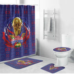 Haiti Grenadye Alaso Bathroom Set Blue Nou Retounen Anko 1974-2026 - African Pride