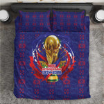 Haiti Grenadye Alaso Bedding Set Blue Nou Retounen Anko 1974-2026 - African Pride