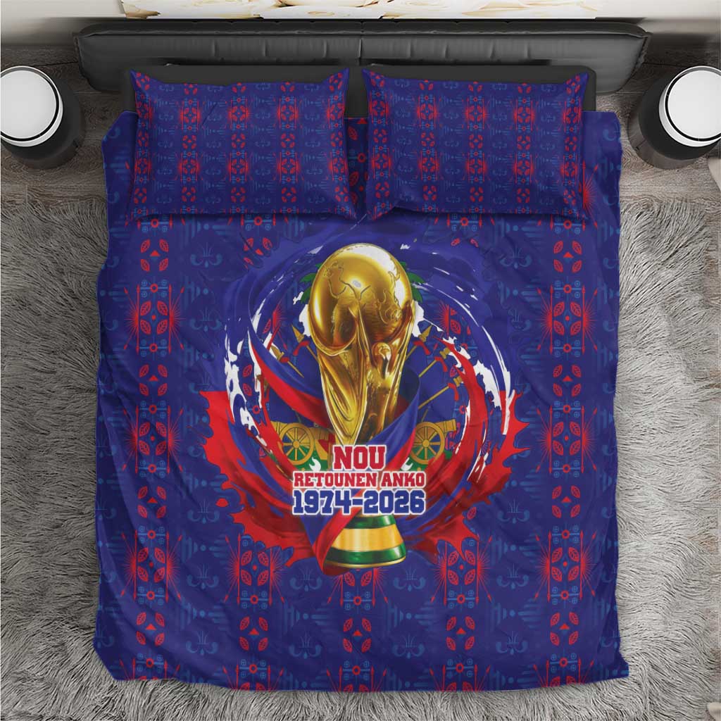 Haiti Grenadye Alaso Bedding Set Blue Nou Retounen Anko 1974-2026 - African Pride