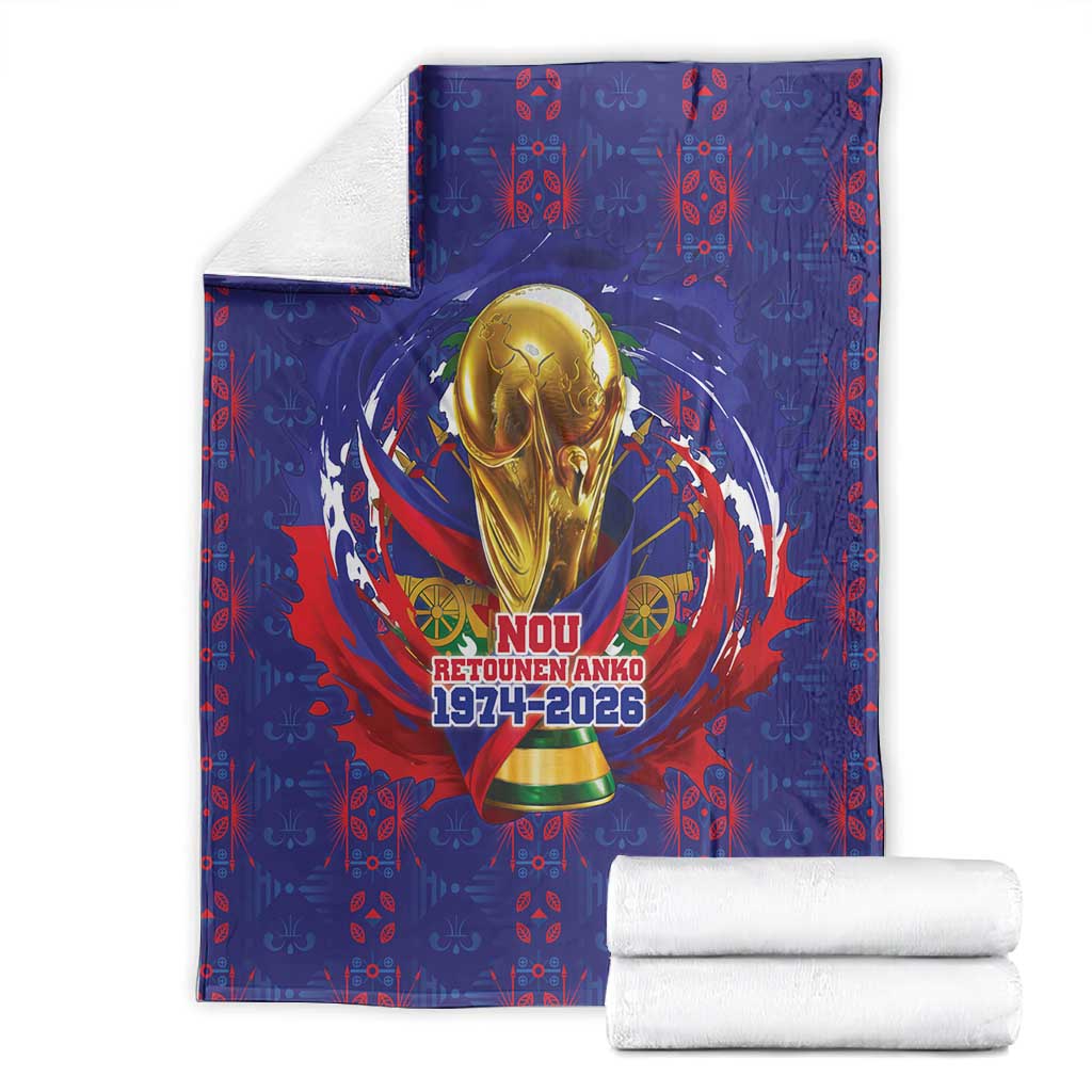 Haiti Grenadye Alaso Blanket Blue Nou Retounen Anko 1974-2026 - African Pride