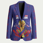 Custom Haiti Grenadye Alaso Blazer Blue Nou Retounen Anko 1974-2026 - African Pride