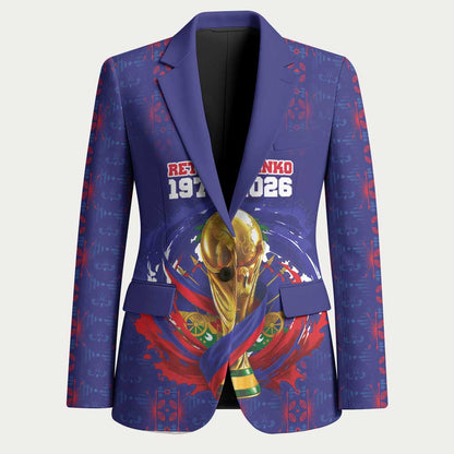 Custom Haiti Grenadye Alaso Blazer Blue Nou Retounen Anko 1974-2026 - African Pride