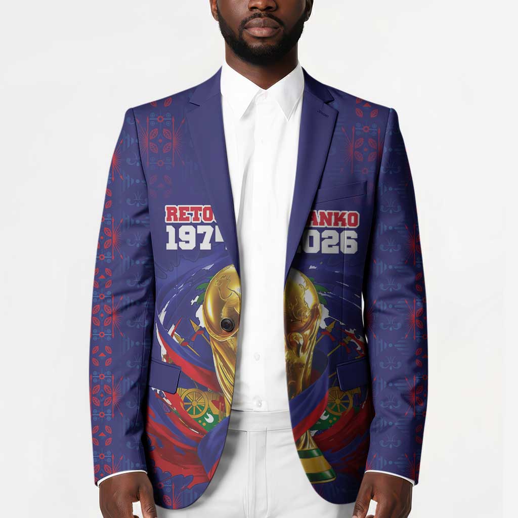 Custom Haiti Grenadye Alaso Blazer Blue Nou Retounen Anko 1974-2026 - African Pride