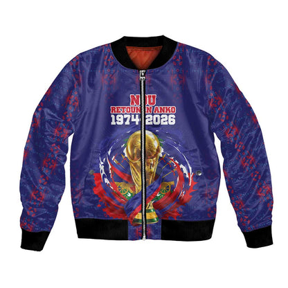Custom Haiti Grenadye Alaso Bomber Jacket Blue Nou Retounen Anko 1974-2026 - African Pride