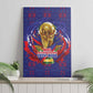 Haiti Grenadye Alaso Canvas Wall Art Blue Nou Retounen Anko 1974-2026 - African Pride