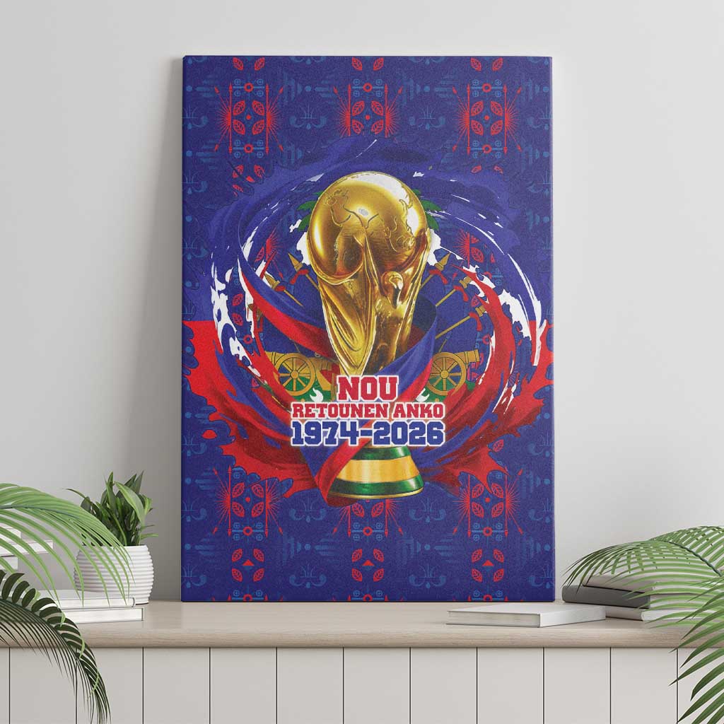 Haiti Grenadye Alaso Canvas Wall Art Blue Nou Retounen Anko 1974-2026 - African Pride