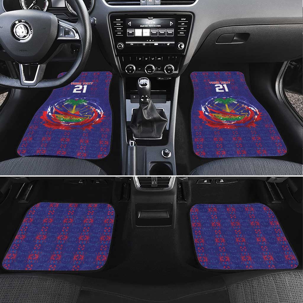 Custom Haiti Grenadye Alaso Car Mats Blue Nou Retounen Anko 1974-2026 - African Pride