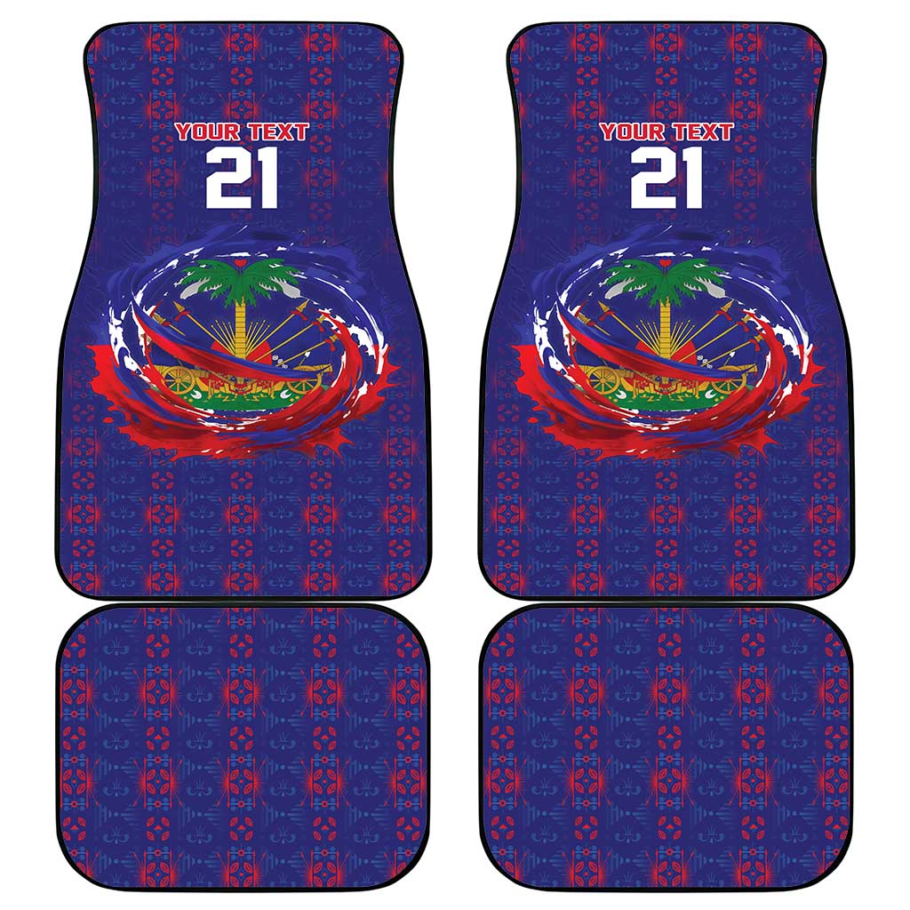 Custom Haiti Grenadye Alaso Car Mats Blue Nou Retounen Anko 1974-2026 - African Pride