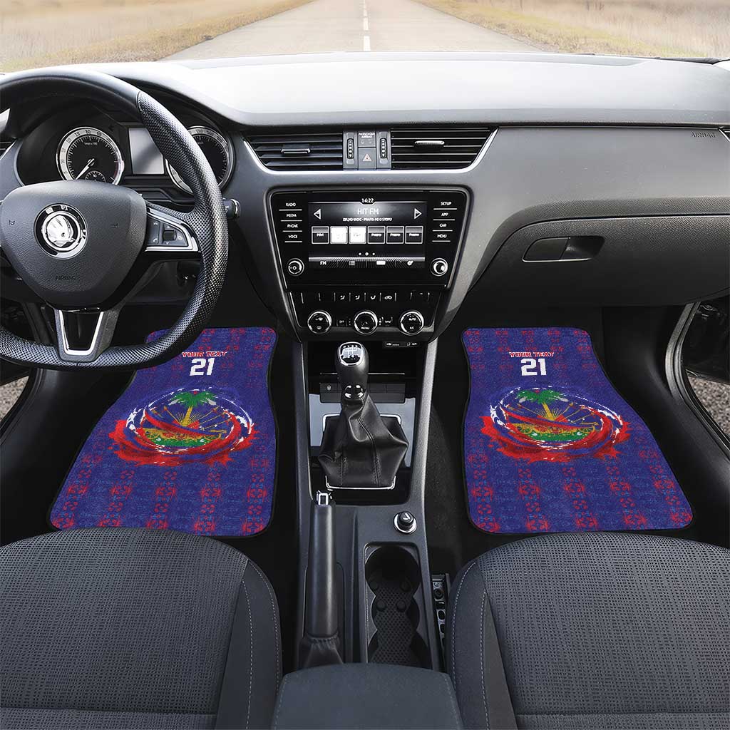 Custom Haiti Grenadye Alaso Car Mats Blue Nou Retounen Anko 1974-2026 - African Pride