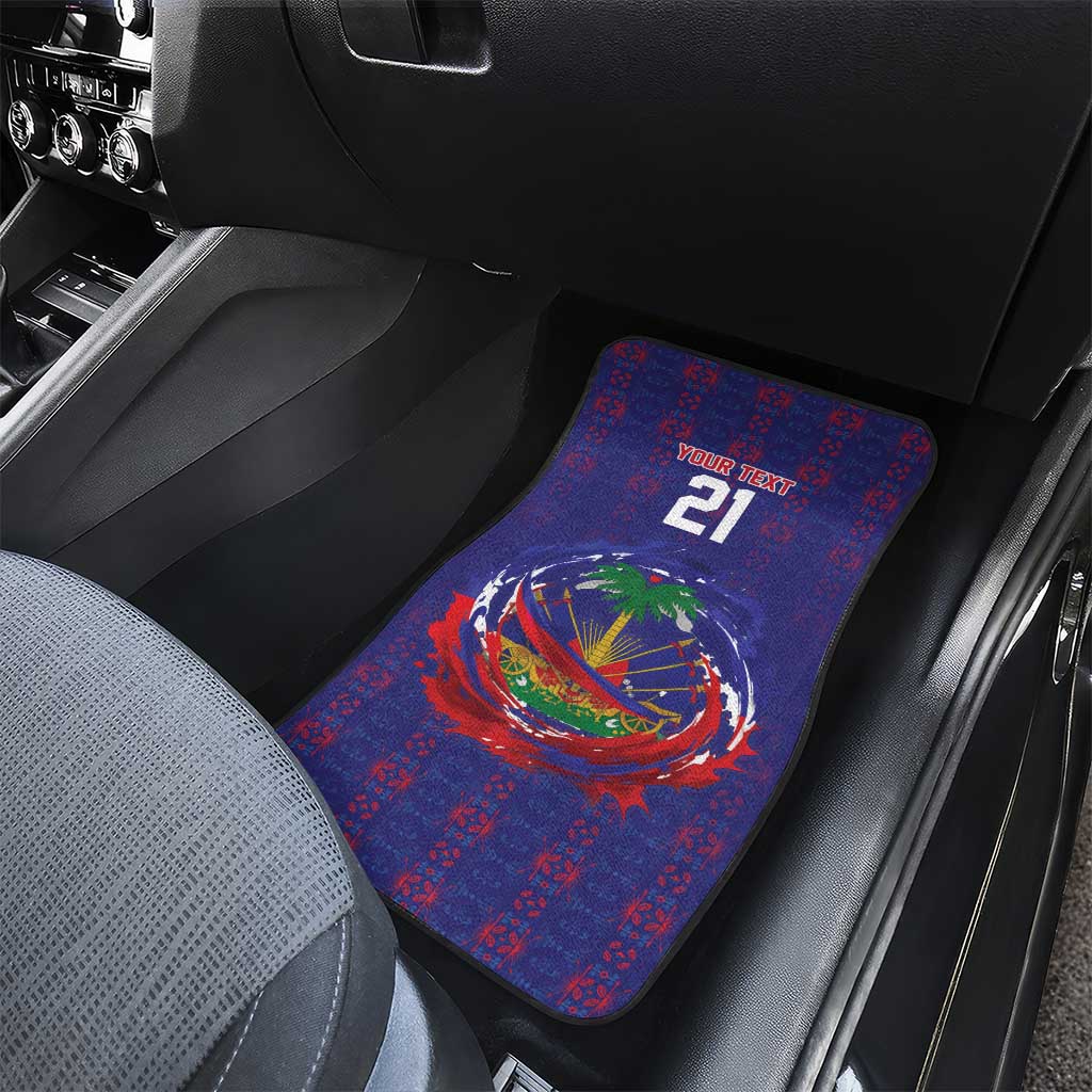 Custom Haiti Grenadye Alaso Car Mats Blue Nou Retounen Anko 1974-2026 - African Pride
