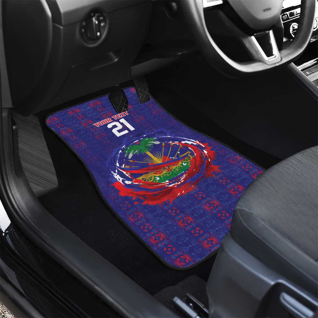 Custom Haiti Grenadye Alaso Car Mats Blue Nou Retounen Anko 1974-2026 - African Pride