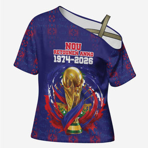 Custom Haiti Grenadye Alaso Cross Shoulder Shirt Blue Nou Retounen Anko 1974-2026 - African Pride