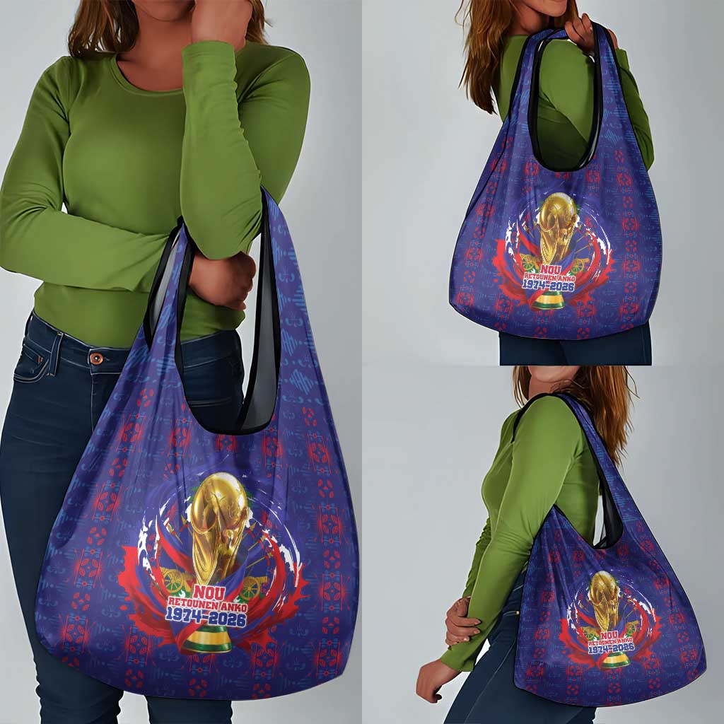 Haiti Grenadye Alaso Grocery Bag Blue Nou Retounen Anko 1974-2026 - African Pride