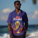 Custom Haiti Grenadye Alaso Hawaiian Shirt Blue Nou Retounen Anko 1974-2026 - African Pride