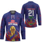 Custom Haiti Grenadye Alaso Hockey Jersey Blue Nou Retounen Anko 1974-2026 - African Pride