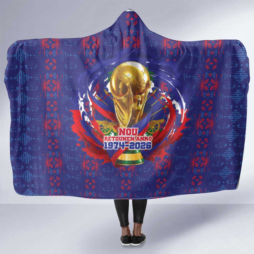 Haiti Grenadye Alaso Hooded Blanket Blue Nou Retounen Anko 1974-2026 - African Pride