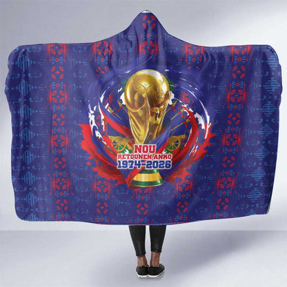 Haiti Grenadye Alaso Hooded Blanket Blue Nou Retounen Anko 1974-2026 - African Pride