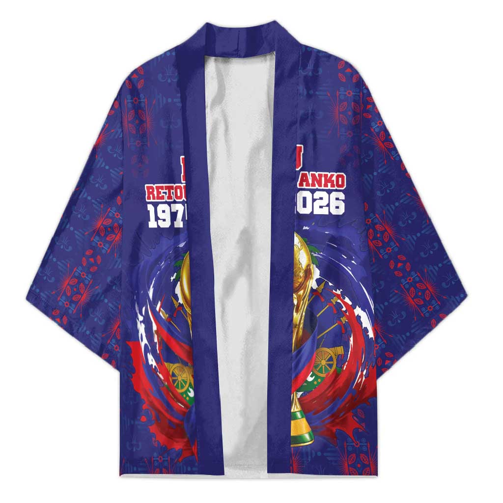 Custom Haiti Grenadye Alaso Kimono Blue Nou Retounen Anko 1974-2026 - African Pride