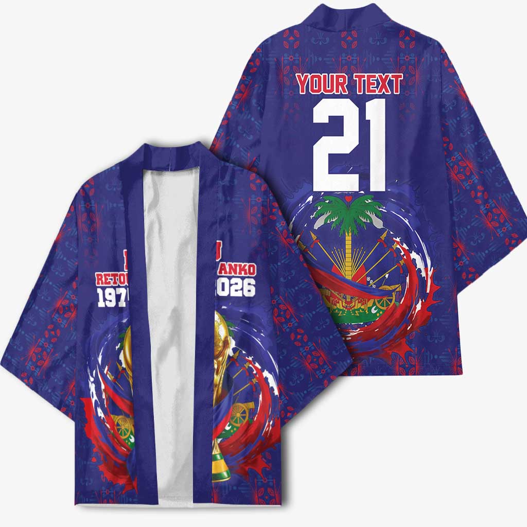 Custom Haiti Grenadye Alaso Kimono Blue Nou Retounen Anko 1974-2026 - African Pride