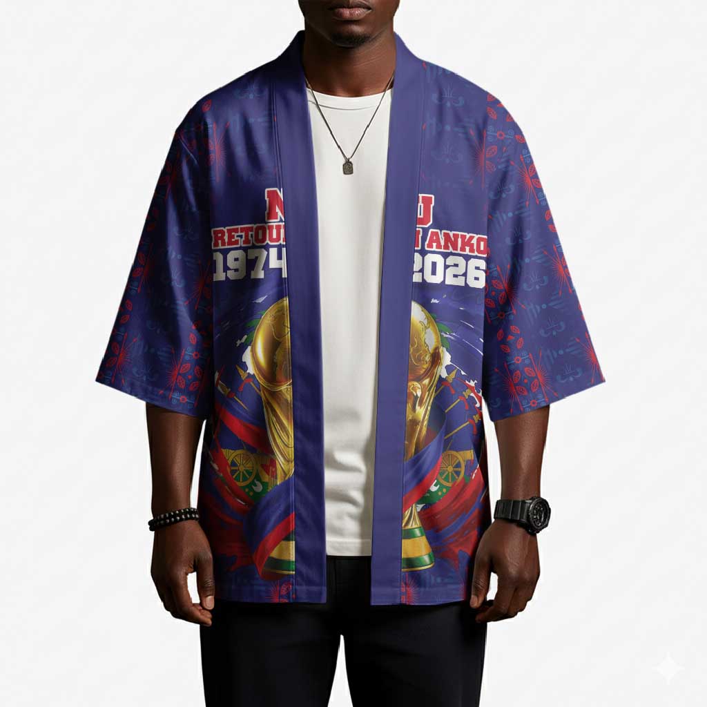 Custom Haiti Grenadye Alaso Kimono Blue Nou Retounen Anko 1974-2026 - African Pride