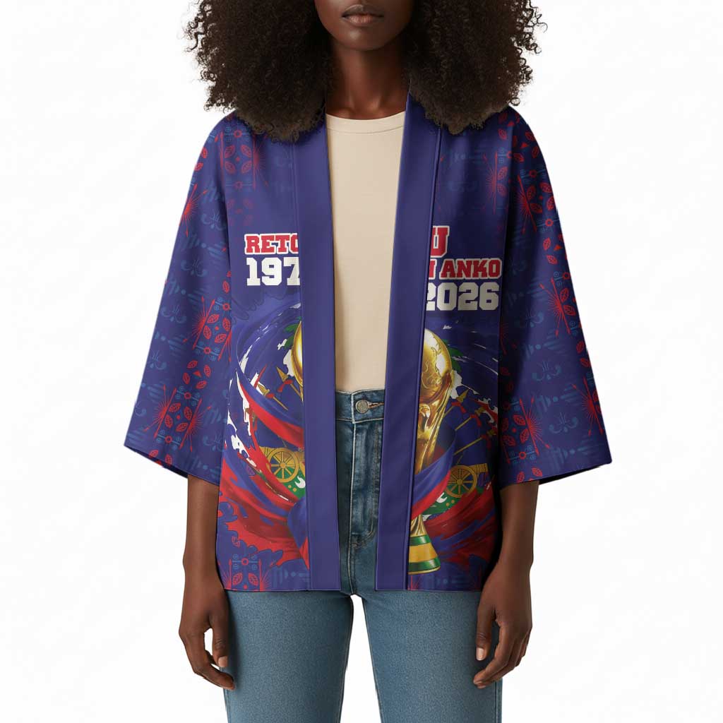 Custom Haiti Grenadye Alaso Kimono Blue Nou Retounen Anko 1974-2026 - African Pride