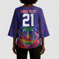 Custom Haiti Grenadye Alaso Kimono Sleeve Blouse Blue Nou Retounen Anko 1974-2026 - African Pride