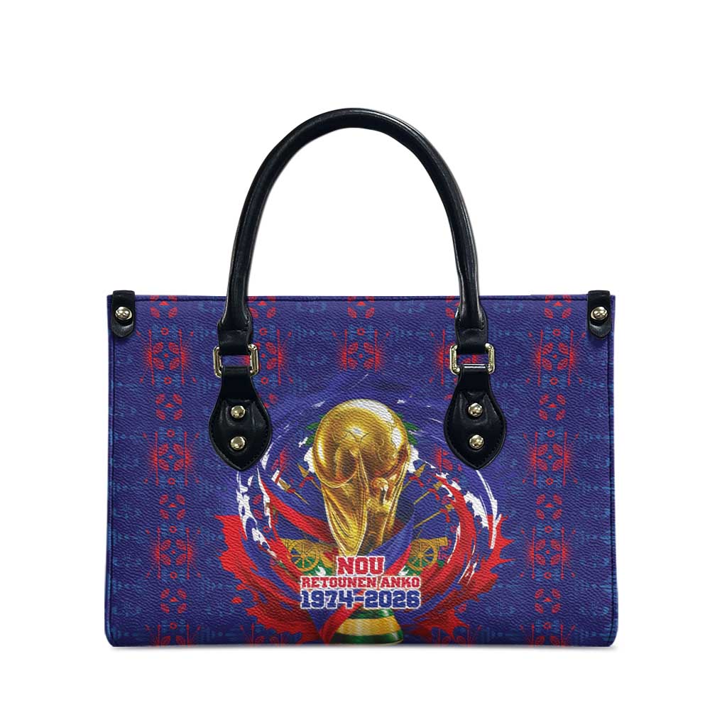 Haiti Grenadye Alaso Leather Bag Blue Nou Retounen Anko 1974-2026 - African Pride