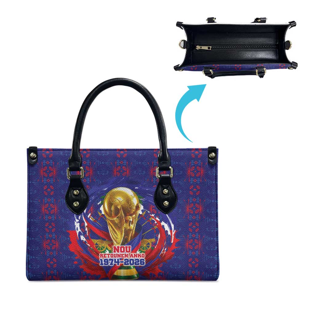 Haiti Grenadye Alaso Leather Bag Blue Nou Retounen Anko 1974-2026 - African Pride