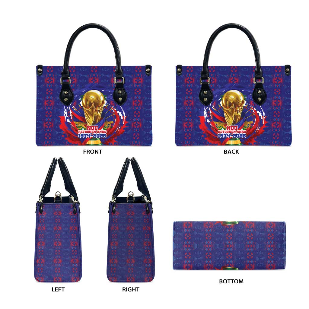 Haiti Grenadye Alaso Leather Bag Blue Nou Retounen Anko 1974-2026 - African Pride