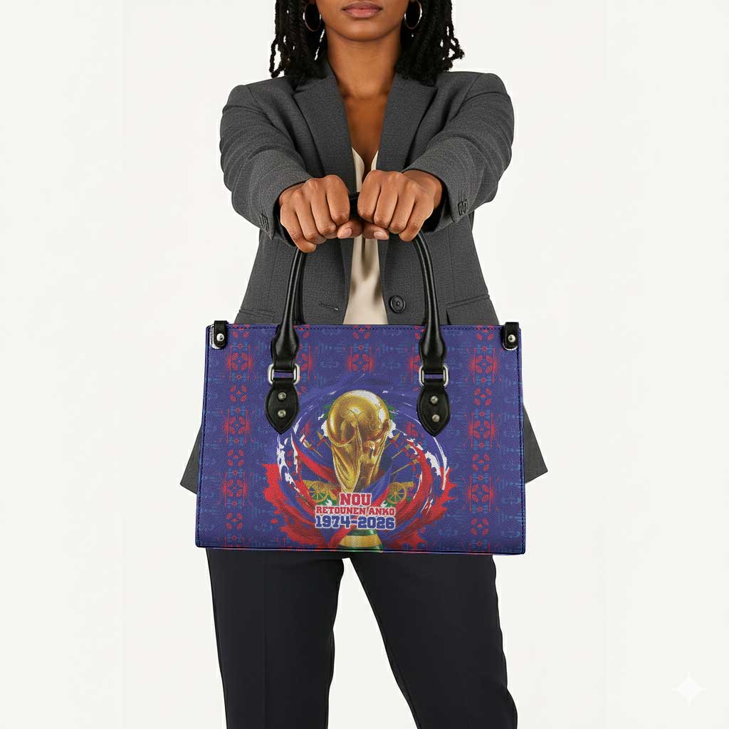 Haiti Grenadye Alaso Leather Bag Blue Nou Retounen Anko 1974-2026 - African Pride