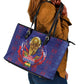 Haiti Grenadye Alaso Leather Tote Bag Blue Nou Retounen Anko 1974-2026 - African Pride