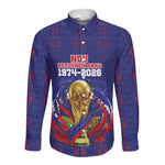Custom Haiti Grenadye Alaso Long Sleeve Button Shirt Blue Nou Retounen Anko 1974-2026 - African Pride