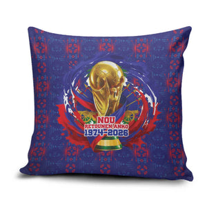 Haiti Grenadye Alaso Pillow Cover Blue Nou Retounen Anko 1974-2026 - African Pride