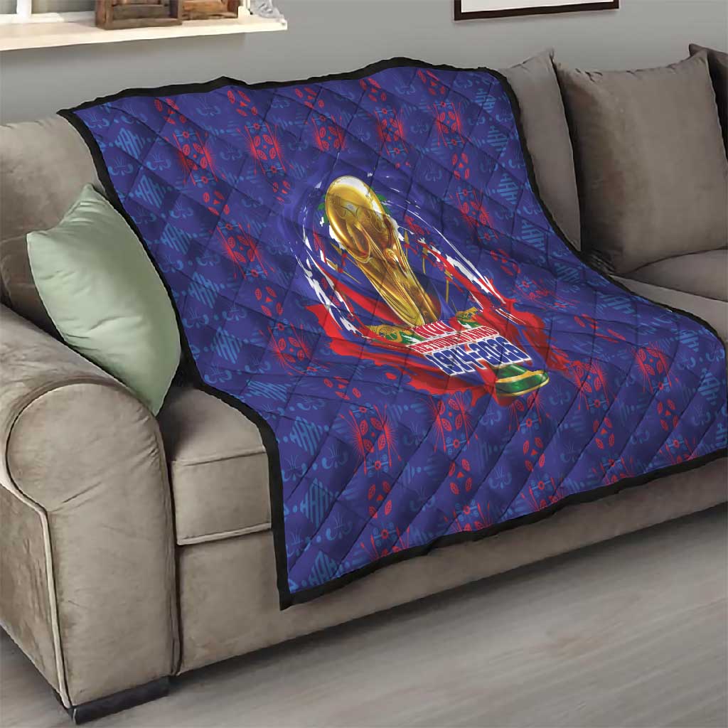 Haiti Grenadye Alaso Quilt Blue Nou Retounen Anko 1974-2026 - African Pride