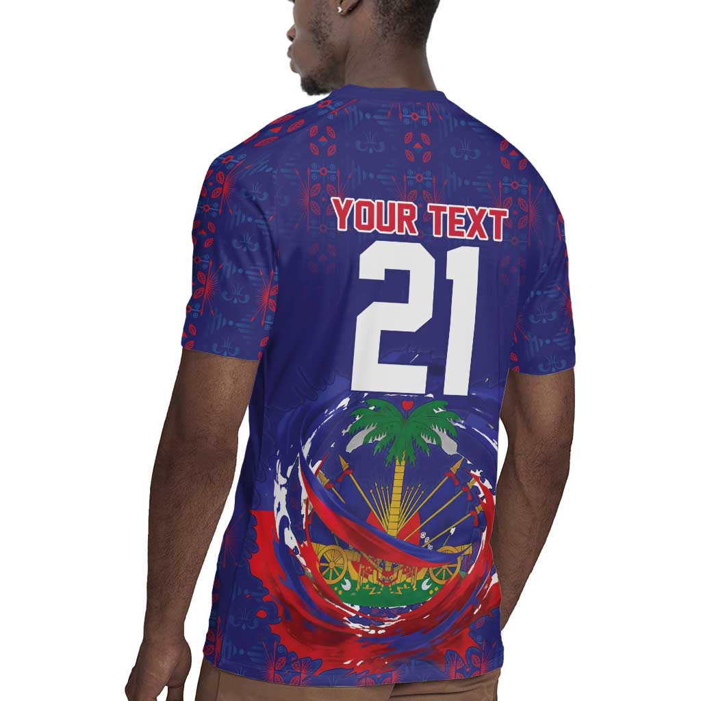 Custom Haiti Grenadye Alaso Rugby Jersey Blue Nou Retounen Anko 1974-2026 - African Pride