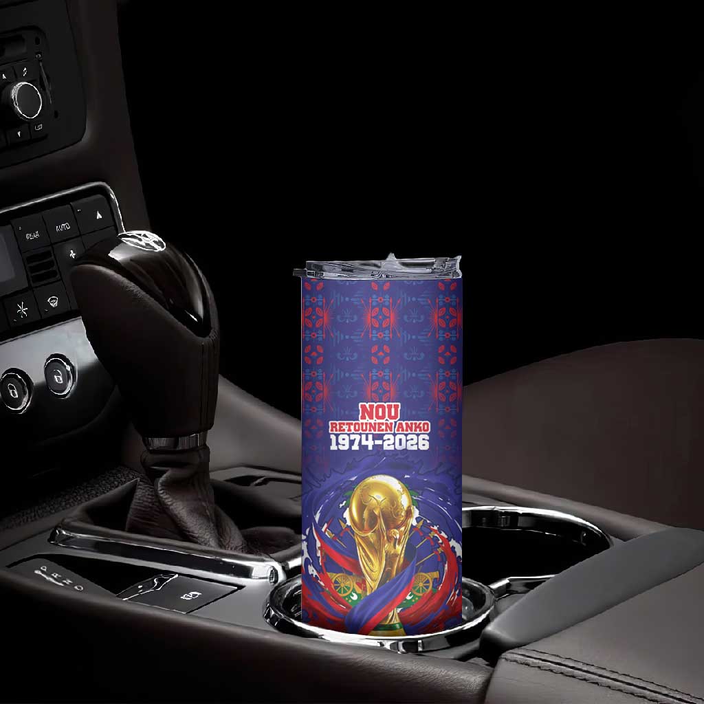 Custom Haiti Grenadye Alaso Skinny Tumbler Blue Nou Retounen Anko 1974-2026 - African Pride