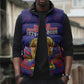 Custom Haiti Grenadye Alaso Sleeveless Puffer Jacket Blue Nou Retounen Anko 1974-2026 - African Pride