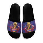 Haiti Grenadye Alaso Slide Sandals Blue Nou Retounen Anko 1974-2026 - African Pride