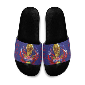 Haiti Grenadye Alaso Slide Sandals Blue Nou Retounen Anko 1974-2026 - African Pride