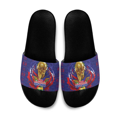 Haiti Grenadye Alaso Slide Sandals Blue Nou Retounen Anko 1974-2026 - African Pride