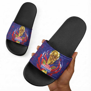 Haiti Grenadye Alaso Slide Sandals Blue Nou Retounen Anko 1974-2026 - African Pride