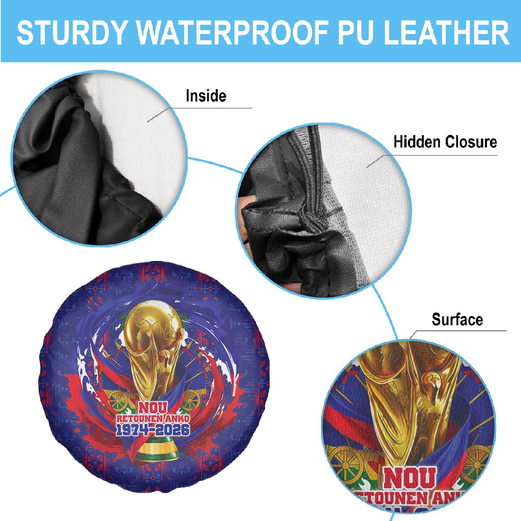 Haiti Grenadye Alaso Spare Tire Cover Blue Nou Retounen Anko 1974-2026 - African Pride