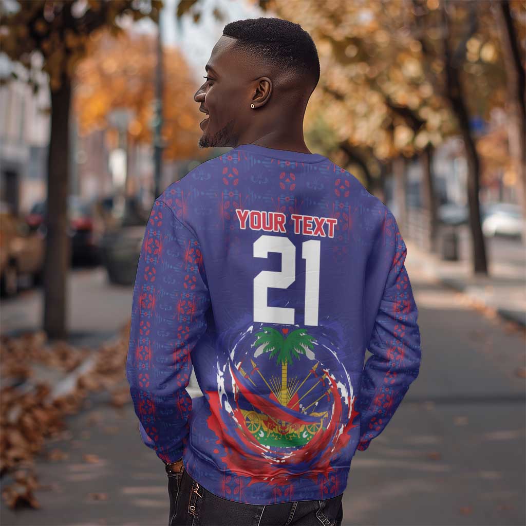 Custom Haiti Grenadye Alaso Sweatshirt Blue Nou Retounen Anko 1974-2026 - African Pride