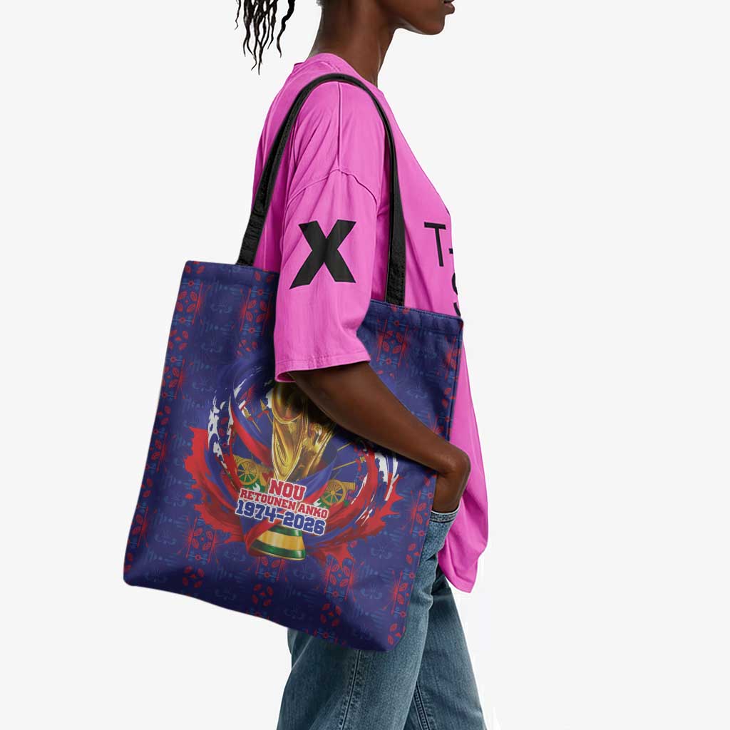 Haiti Grenadye Alaso Tote Bag Blue Nou Retounen Anko 1974-2026 - African Pride