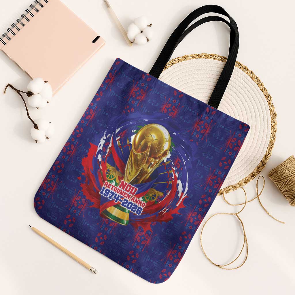 Haiti Grenadye Alaso Tote Bag Blue Nou Retounen Anko 1974-2026 - African Pride