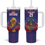 Custom Haiti Grenadye Alaso Tumbler With Handle Blue Nou Retounen Anko 1974-2026 - African Pride